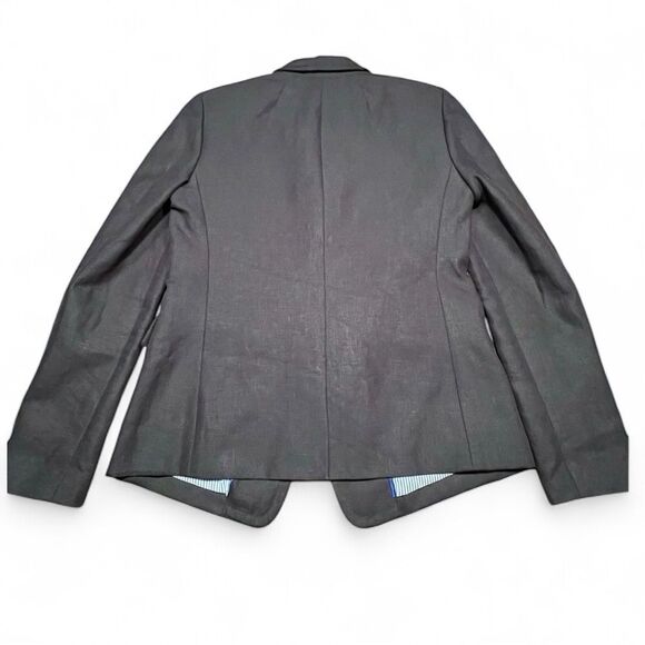 J. Crew Regent Blazer 100% Linen Size 6 Slate Gray - Picture 2 of 7